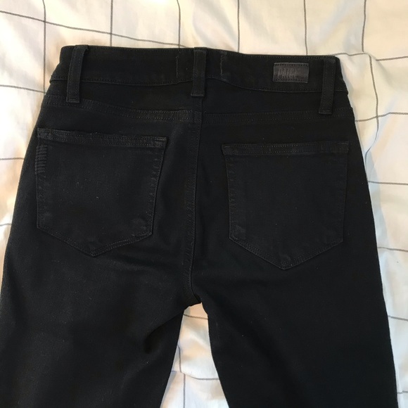 Paige black distressed stretchy denim jeans verdugo - Picture 6 of 8